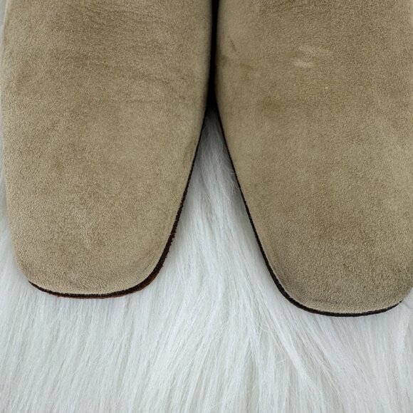 Women's Cole Haan Fedora Genuine Suede Low Heel Calf Boots Bootie Sz 9B Tan - Picture 10 of 13